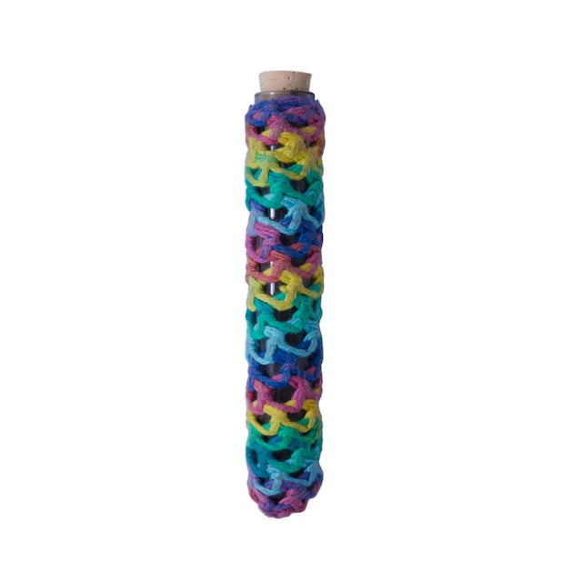 Colorful Doobie Tubes Sockfor preroll tube on a white background
